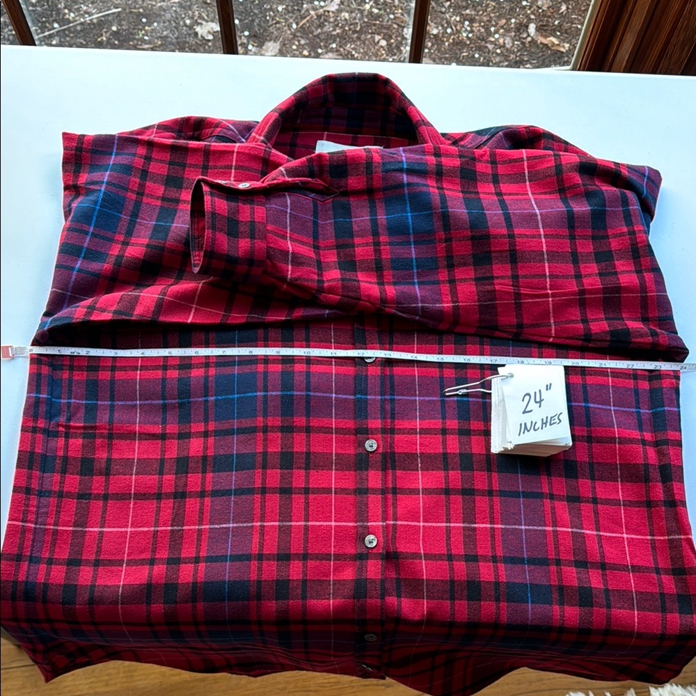 Brand New LOFT Red and Blue Plaid Shirt - Picture 10 of 12